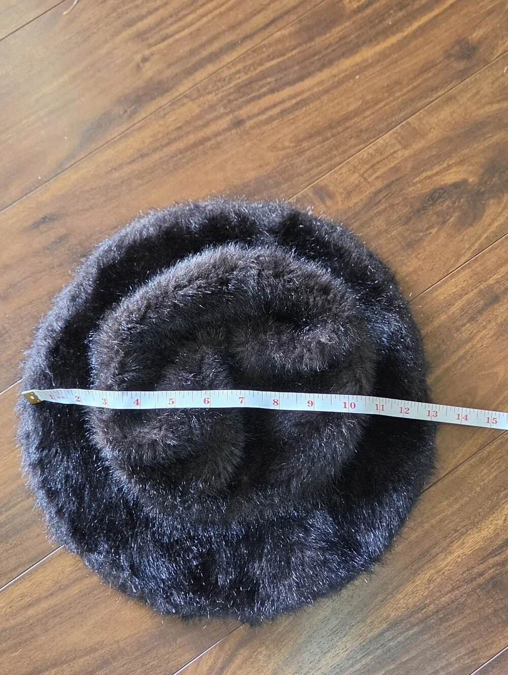 Plush Faux Fur Bucket Hat in Deep Brown